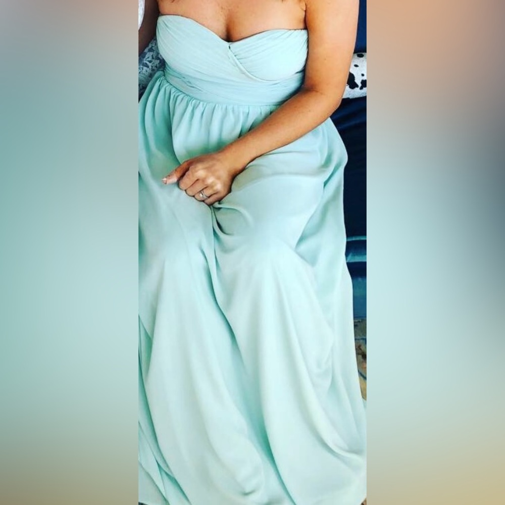 Tobi Green Strapless Sweetheart Gown